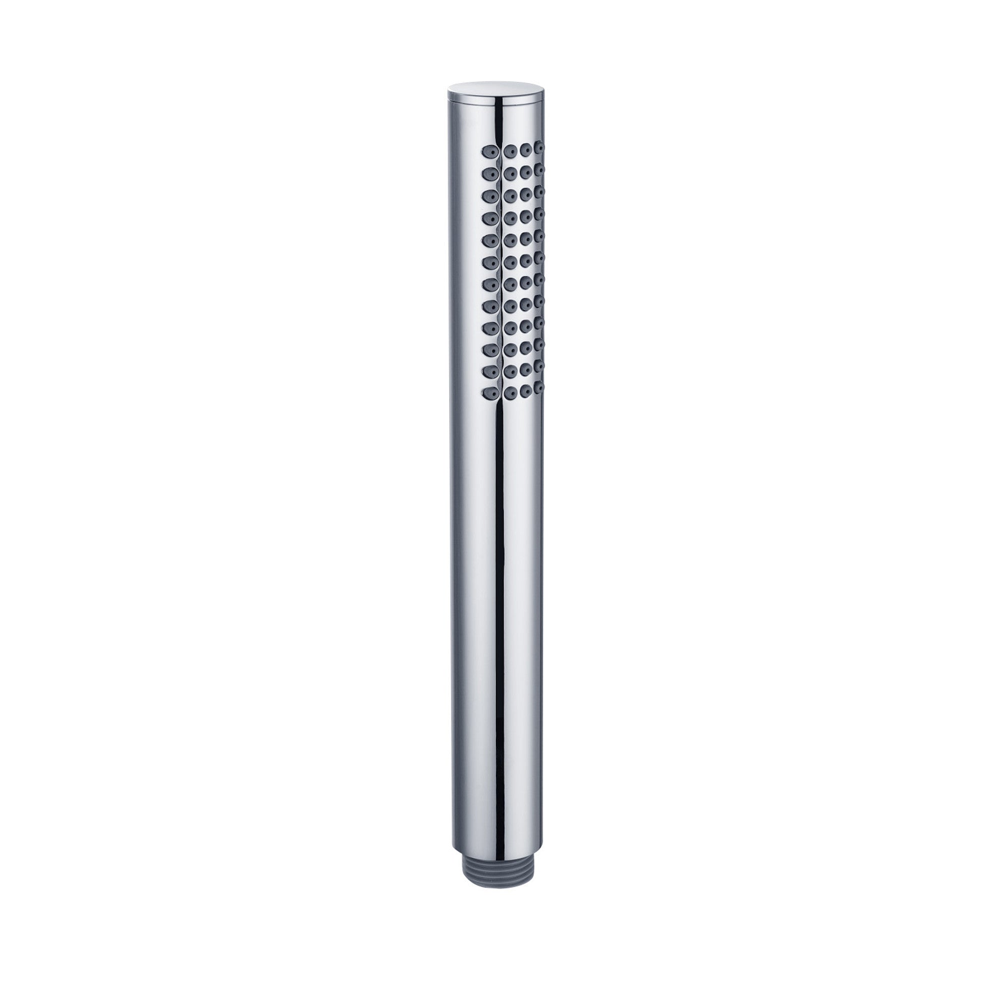 Round pencil hand shower with rubber jets - chrome - Showers